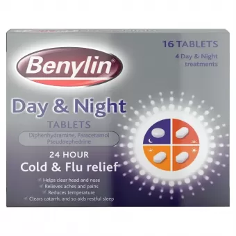 Benylin Day & Night Tablets - 16 Tablets