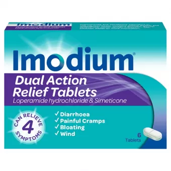Imodium Dual Action Relief - 6 Capsules