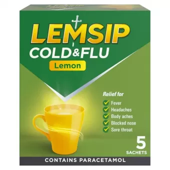 Lemsip Cold & Flu Lemon - 5 sachets