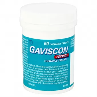 Gaviscon Advanced Mint - 60 Chewable Tablets