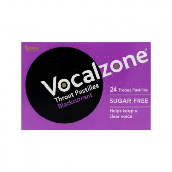 Vocalzone Blackcurrant Throat Pastilles (Sugar Free)