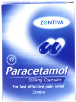 Paracetamol - 32 x 500mg Capsules (Brand May Vary)