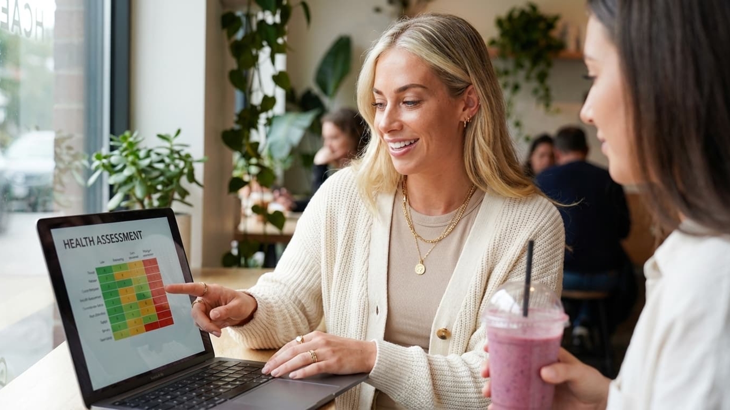 Clinician reviewing weight loss assessment