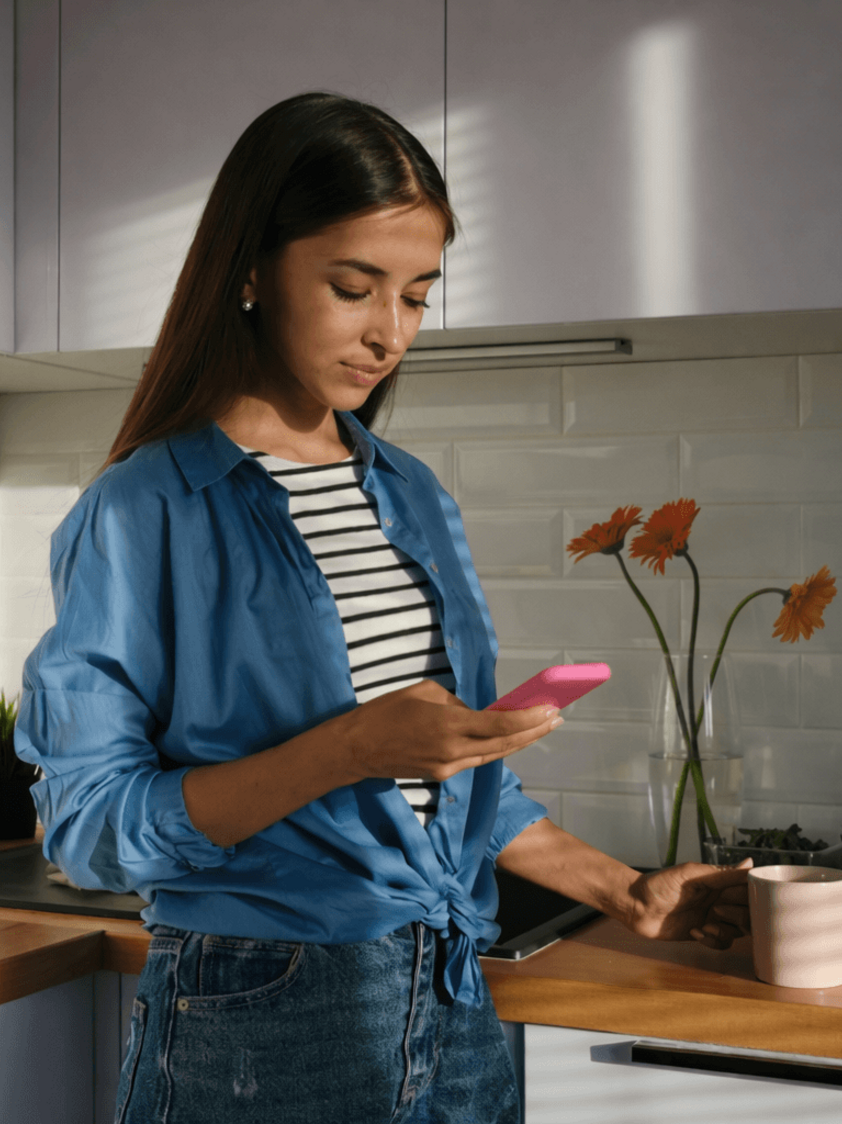 Woman providing proof of her prescription